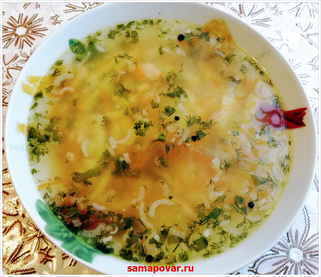 Картофельный суп с горбушей